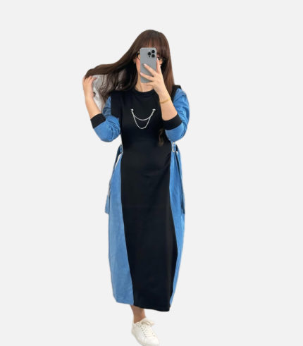 Robe kounouz Jeans Noir