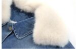 NV11 – Veste d’Hiver Fille en Jean avec Ceinture – Automne-Hiver 2023
