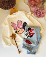 Ensemble Chic Pull + Jean Mini Mousse pour Fille