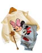 Ensemble Chic Pull + Jean Mini Mousse pour Fille