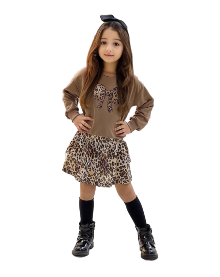 NV16 – Ensemble Sweat Tigré pour Petites Filles