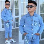 NV18 – Ensemble Denim FunStyle : Veste & Pantalon Mickey Mouse Enfant