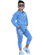 NV18 – Ensemble Denim FunStyle : Veste & Pantalon Mickey Mouse Enfant
