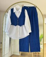 NV85 – Ensemble Blazer Sans Manches et Pantalon Ample | Vente chez Nessrina