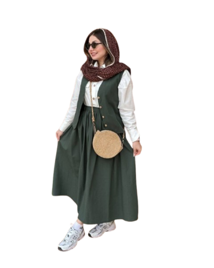 NV80 – Ensemble Khadija 3 Pièces Robe, Veste et Chemise
