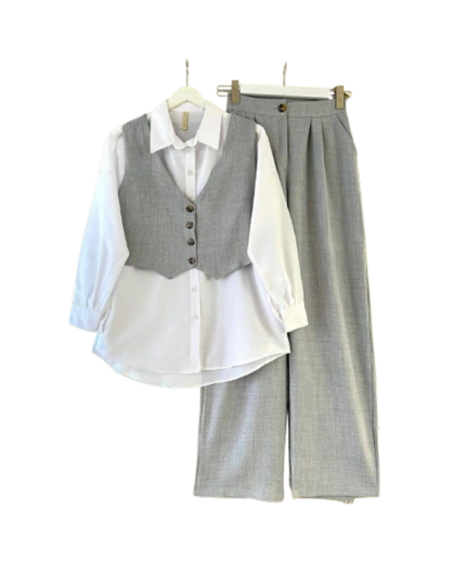 NV85 – Ensemble 3 Pièces Veste, Chemise et Pantalon