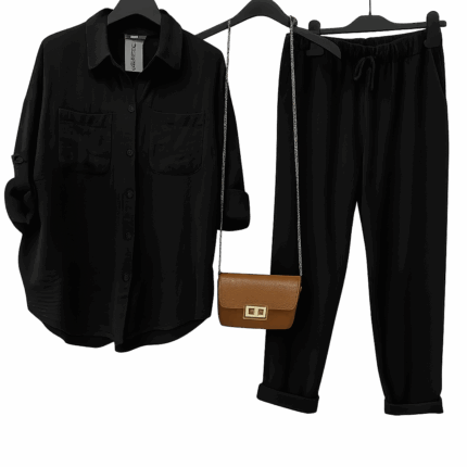 Ensemble Chemise et Pantalon – 2 Pièces Féminine Décontracté
