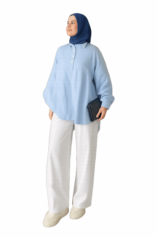 Chemise Oversize Manches Longues pour femmes
