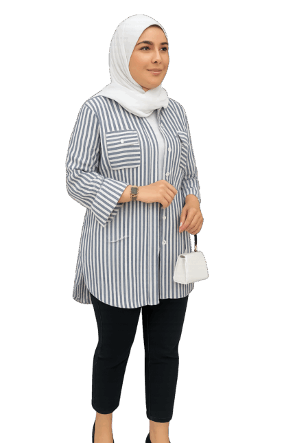 Chemise femme Longue Rayée