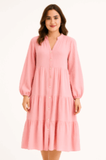 Robe Plissée Fluide pour Femme