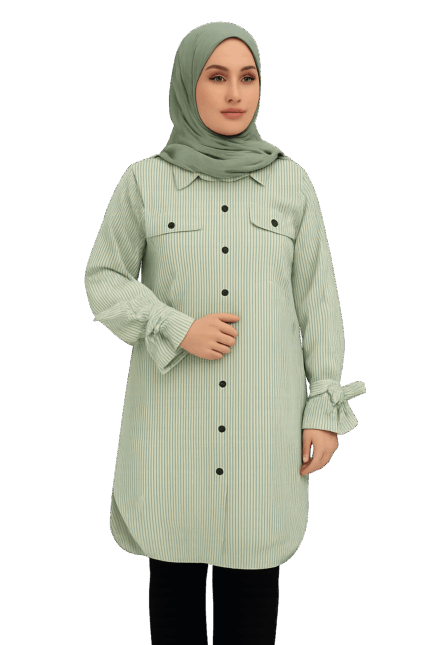 Chemise Femmes Longue à Rayures