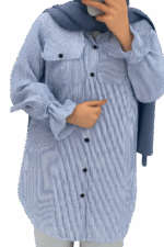 Chemise Femmes Longue à Rayures